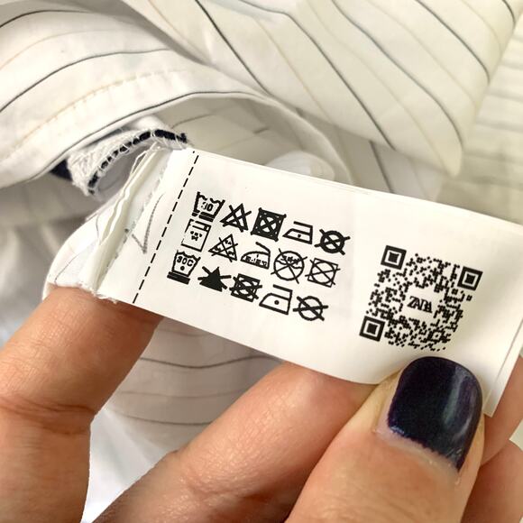 Zara Mixed Poplin Pinstripe Jacket / Long Tunic Shirt in Striped Black/White - Picture 13 of 13